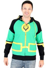 Marvel Loki Symbol Men’s Zip Up Costume Hoodie Sweatshirt – NWT