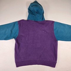 Vintage Champion Hoodie Adult Large Purple Green Colorblock 90s USA Big Logo