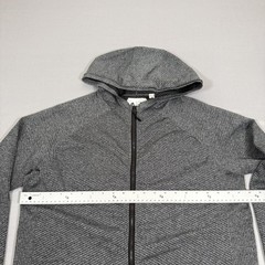 Reigning Champ Hoodie Mens Large Gray Adidas Zip Up Sweater Jacket Stretch Gym