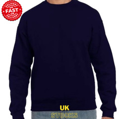 Mens Sweatshirt Heavy Blend Crew Neck Plain Jumper Pullover Casual High Quality