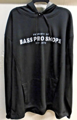Bass Pro Shops Black Hoodie Men’s 3X 100% Polyester Long Sleeve Kangaroo Pocket