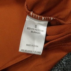 Burlebo Hoodie Men Small Orange Rust Pullover Hooded Performance Hiking Outdoors