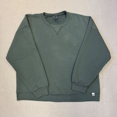 Vtg Russell Athletic Dri Power Sweatshirt XL Green Heavyweight Blank Boxy Fade