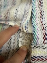 Molina Baja Pullover Striped Hoodie Poncho Men’s Size XL/46-48 Made In Mexico