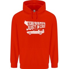 I Drive at 88mph Just in Case Funny Mens 80% Cotton Hoodie