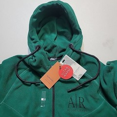 All Rugged Spitalfields Mens Green Premium Cotton 1987 Fleece Hoodie Sz M New