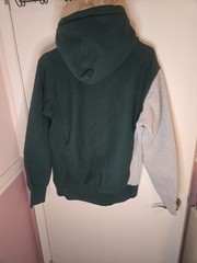 Supreme 2012 Split Pullover Hoodie Size Medium Green Gray Skater Streetwear