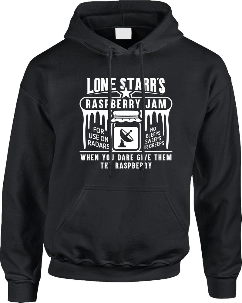 Lone Starr Raspberry Jam Movie Parody Spaceballs Film Joke Funny Mens Hoodie
