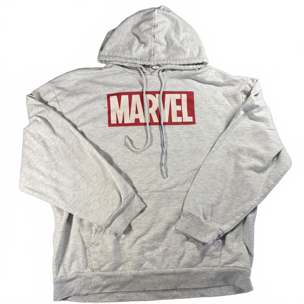 Marvel Comics Group Character Grid Hoodie | Heather Gray | XL