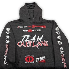 The Outlaw Way Podcast Team Outlaw Hoodie Men Small Gray Racing