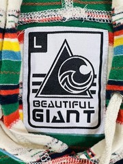 Beautiful Giant Hoodie Mens Large Pullover Southwestern Baja Striped Multicolor