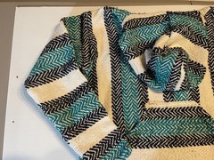 Baja Joe Mexican Style Hoodie (Size Small) – Blue / White / Black