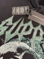 Supply And Demand Hoodie Mens XL Beaded Skull Shirt Black Streetwear Hip Hop N9