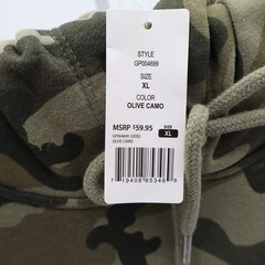 GAP Hoodie Unisex XL Olive Camo Embroidered Logo Fleece NEW