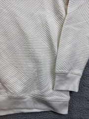 Goodfellow & Co Sweatshirt Mens Medium Ivory Quilted 1/4 Snap Mock Pullover NWT