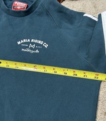 Maria Riding Co Petrol Blue SPADES Sweatshirt Mens Large Moto Biker Heritage