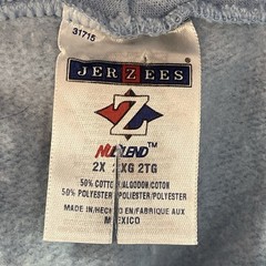Jerzees Nublend Hoodie Men’s 2XL Light Blue Heavyweight Kangaroo Pocket Pullover