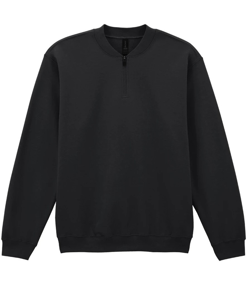 Long Sleeve 1/4 Zip Neck Sweatshirt Gildan SoftStyle Midweight Cotton/Polyester