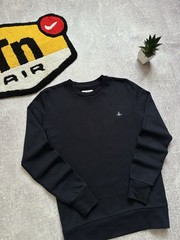 Vivienne Westwood Orb Embroidered Crewneck Sweatshirt Black Pullover Size M Mens