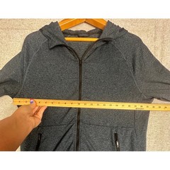 CRZ YOGA Brushed Full Zip Hoodie Jacket Mens Large Black Heather Lightweight