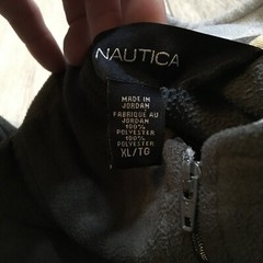Nautica dark grey fleece 1/4 zip sweatshirt – size XL