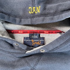 Triple Five Soul TFS Embroidered Hoodie XL Y2K Streetwear Navy Spell Out VTG