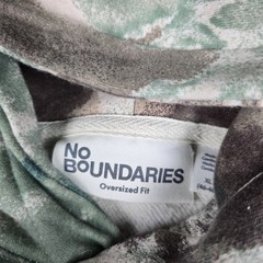 No Boundaries Men’s XL Oversized Fleece Hoodie Tie-Dye Green Brown