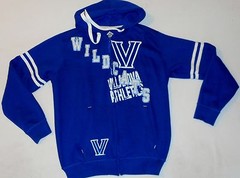 VILLANOVA WILDCATS DISTRESSED HOODED SWEATSHIRT HOODIE MEN’S M L XL 2X ZIPPERED