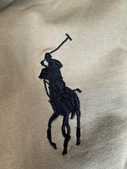 Polo Ralph Lauren Beige Full Zip Fleece Hoodie Big Pony Logo Men’s XXXL