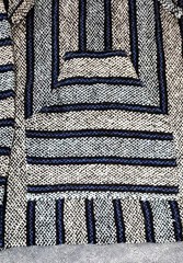 Mexican Baja Hoodie Drug Rug Blue/White/Black, Size XL PRE OWNED