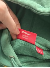 Supreme Green Cord Collegiate Hoodie SS18 size medium