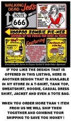 ZOMBIE SUB EAT FLESH WALKING DEAD JED KILL VOODOO SKULL SWEATSHIRT 21