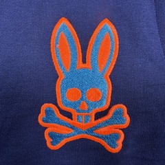 Psycho Bunny Sweatshirt Mens XXS Blue Crewneck Vail Bunny Logo Embroidered New