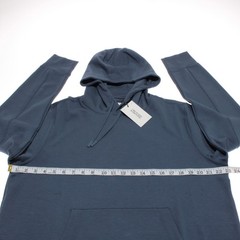 Orchard & Broome NWT Chrystie Hoodie Pullover Sweatshirt Size L in Denim Blue