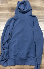 The North Face Men’s Blue Pullover Fleece Hoodie Logo Graphic Pockets Size L