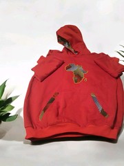 NEW Unisex Hoodie Red Color Warm African Map Print Size (M) Valentine Gift
