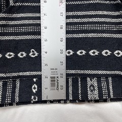 Baja Mexican Aztec Striped Hoodie Mens Small Black/White KangarooPocket Preowned
