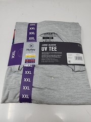Hurley Men’s Sunny Side Hybrid Stretch Tagless UV T-Shirt 2XL Grey