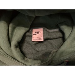 Nike Sportswear Chenille Logo Hoodie Olive Green Orange Purple Mens Medium