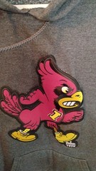 Champion Hoodie featuring Iowa State University’s famous “Walking Cy” cardinal.