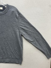 Buck Mason Sweatshirt Mens XL Blue Waffle Knit Crewneck Sweater 100% Cotton