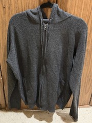 Modern Ambition Men’s Full Zip Hoodie Sweater, Dark Gray, Size XXL