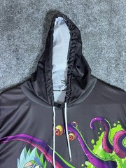 Rick & Morty Lightweight Hoodie Adult Size XL Purple Green Polyester Pullover