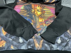 Nobility King Tut Tutankhamen Pharaoh Black Egyptian Sweatshirt L Snakes Unisex