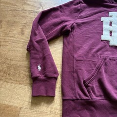 Polo Ralph Lauren Varsity Letter PRL Patch Fleece Hoodie Mens Medium Burgundy