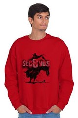 Eight Seconds Country Bull Riding Cowboy Gift Men’s Long Sleeve Crew Sweatshirt