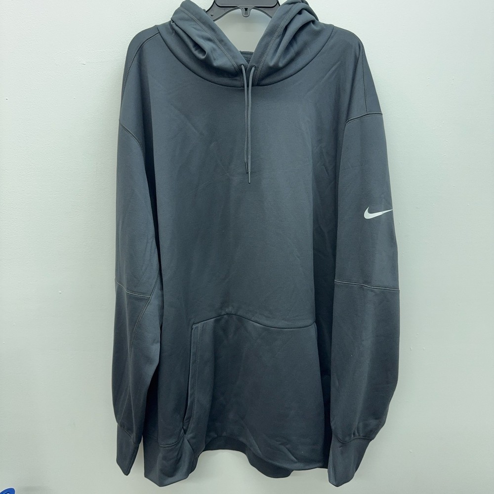 Nike Dri-fit Dark Gray Long Sleeve Pullover Hoodie Men’s Size 5XL NWOT
