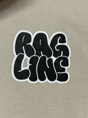 RAGLINE Unisex L Beige Cotton Pullover Hoodie Bear Graphic Hooded Pockets