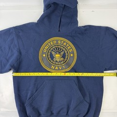 Soffe US Navy Hoodie Mens Medium Blue United States Navy Graphic Sweatshirt USA