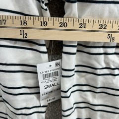 NWT Mode of One Men’s Sweatshirt Size Small White Black Striped Long Sleeve